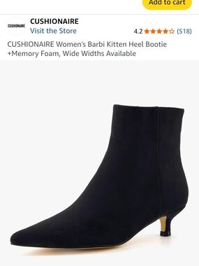 Women's Black Barbi Kitten Heel Bootie